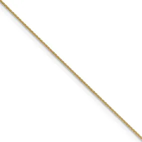 0.65mm 14k Yellow Gold Diamond Cut Spiga Chain Necklace