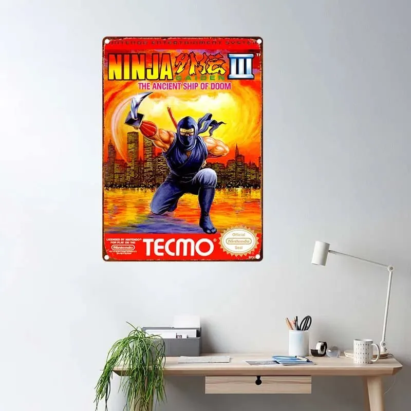 80s Retro Classic Game Poster Metal