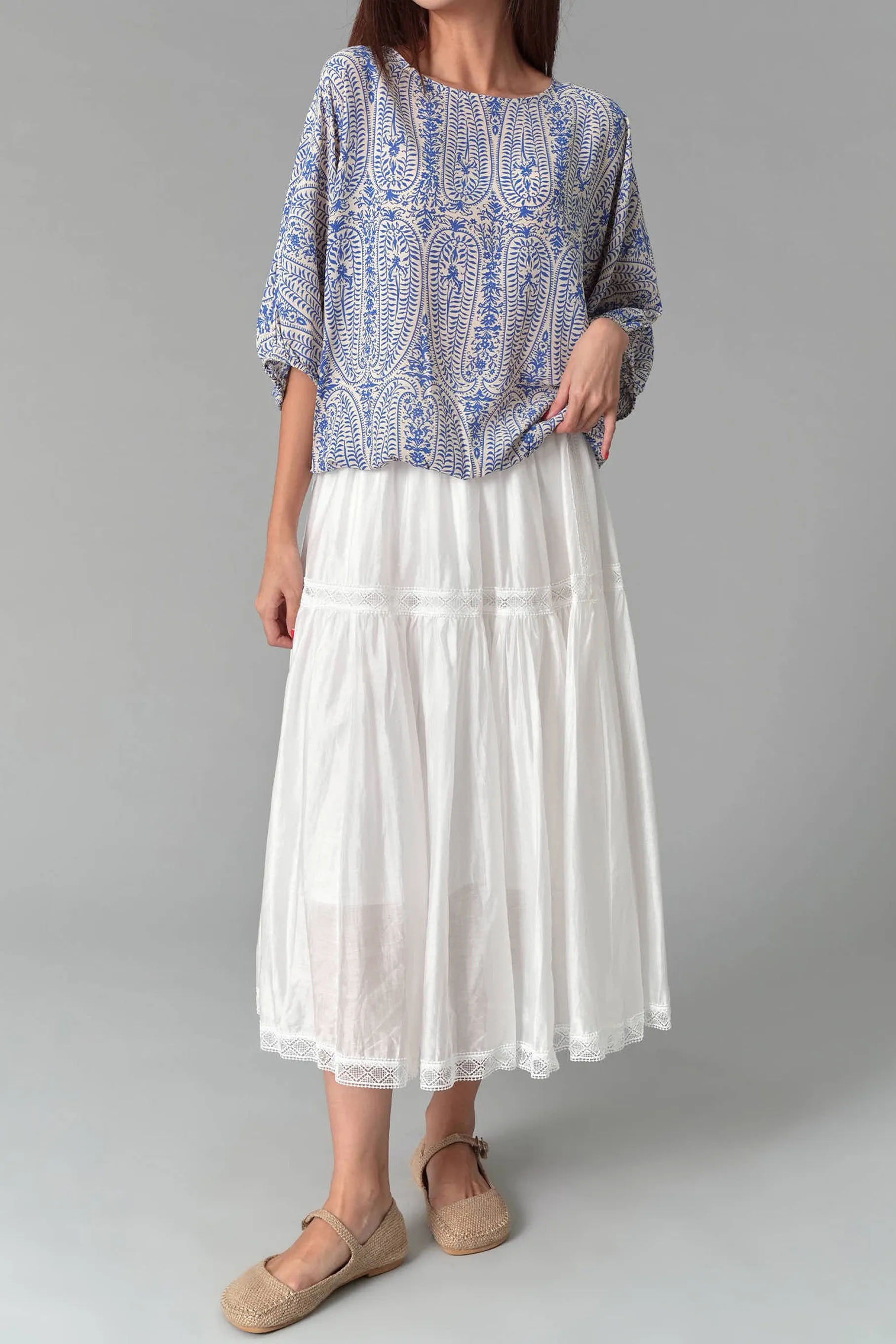 Adeline Maxi Skirt, White