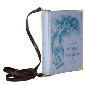 Alice in Wonderland Original Purple Book Handbag Crossbody Purse