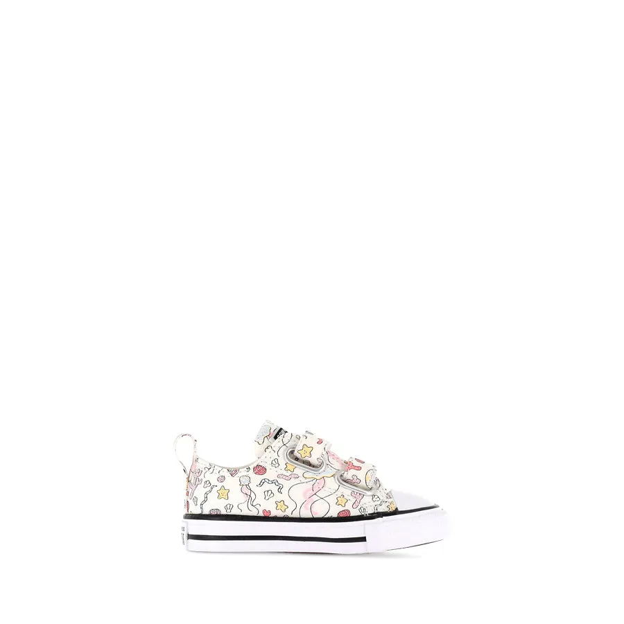 ALL STAR LOW INFANT 2V MAJESTIC MERMAIDS - VINTAGE WHITE/SUNRISE PINK/AQUA MIST