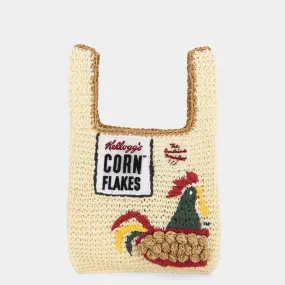 Anya Brands Corn Flakes Raffia Mini Tote