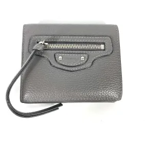 BALENCIAGA Folded wallet 640111 leather gray Neo classic Women Used Authentic