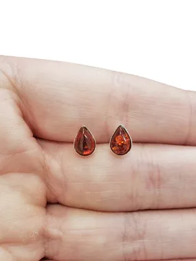 Baltic Amber Teardrop Posts