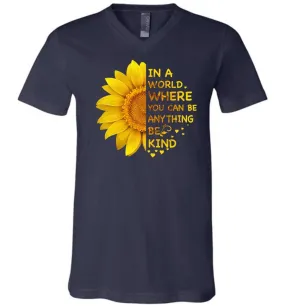 Be Kind Sunflower - Unisex Vneck