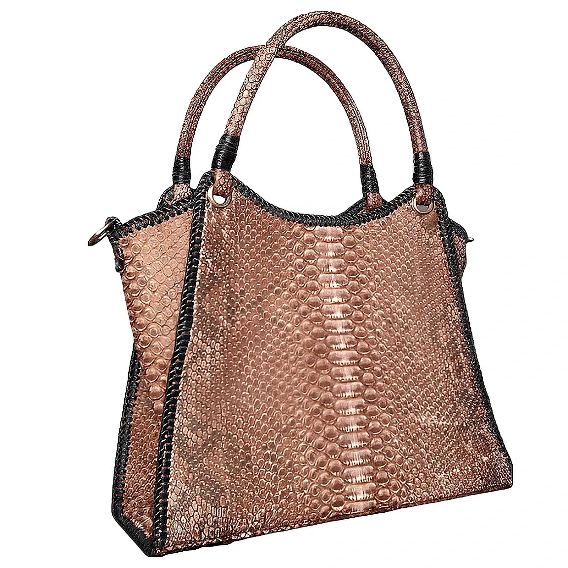 Brown Structured Tote Bag