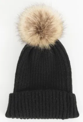 Bunny Beanie Hat-Black