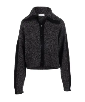 Cashmino Marled Collared Cardigan