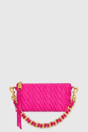 Chain Quilt Medium Crossbody Bag In Pink