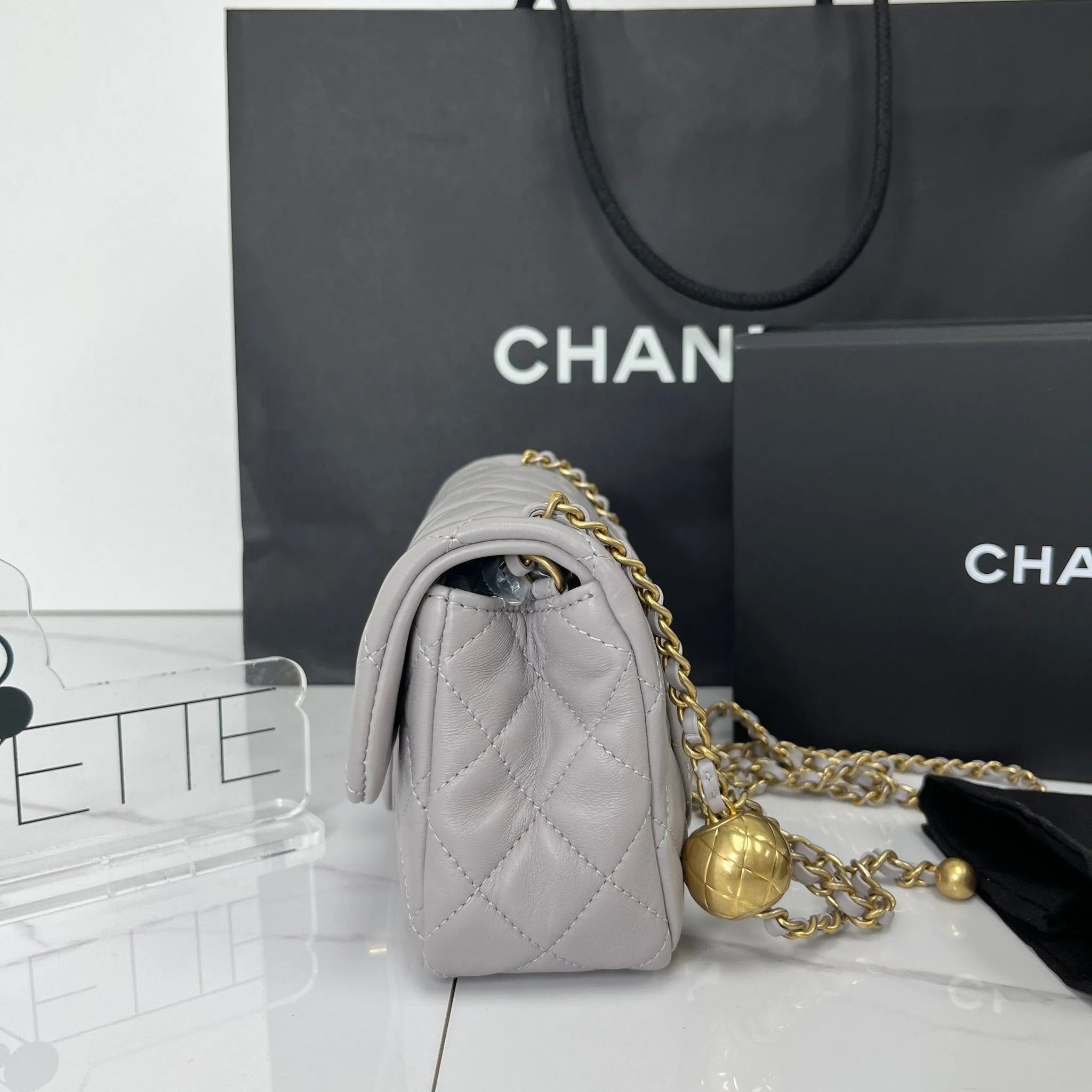 Chanel Mini Classic Flap with Pearl Crush