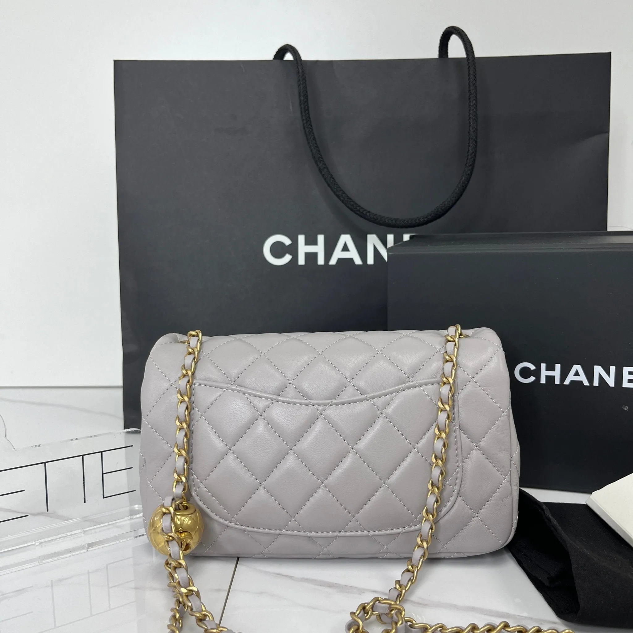 Chanel Mini Classic Flap with Pearl Crush