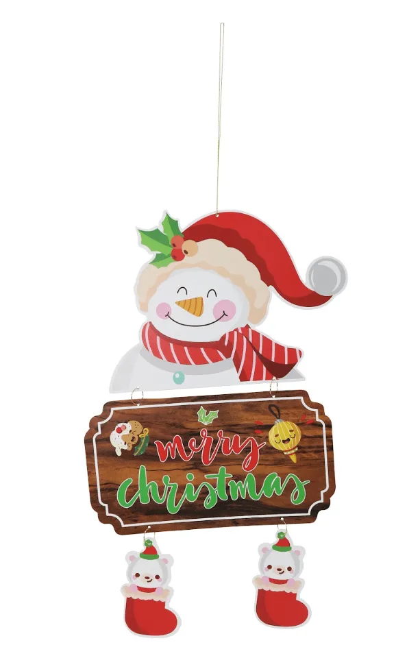 Christmas Character Window Dangler 4 Asst