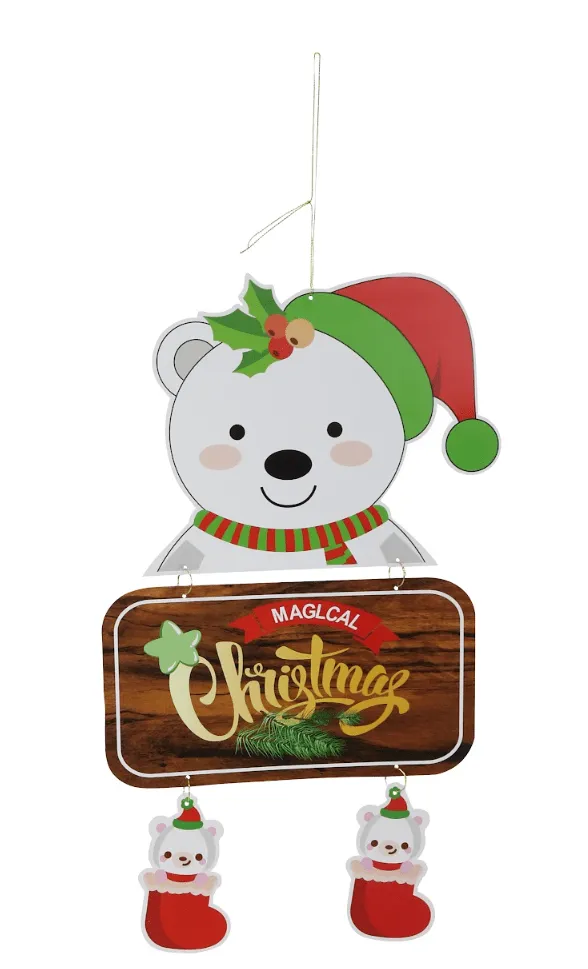 Christmas Character Window Dangler 4 Asst