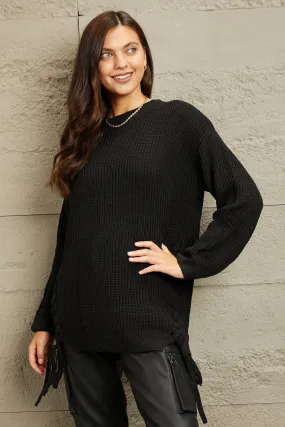 Chunk Tunic Sweater in Black