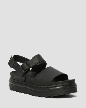 Dr. Martens Women's VOSS LEATHER STRAP SANDALS (Black)