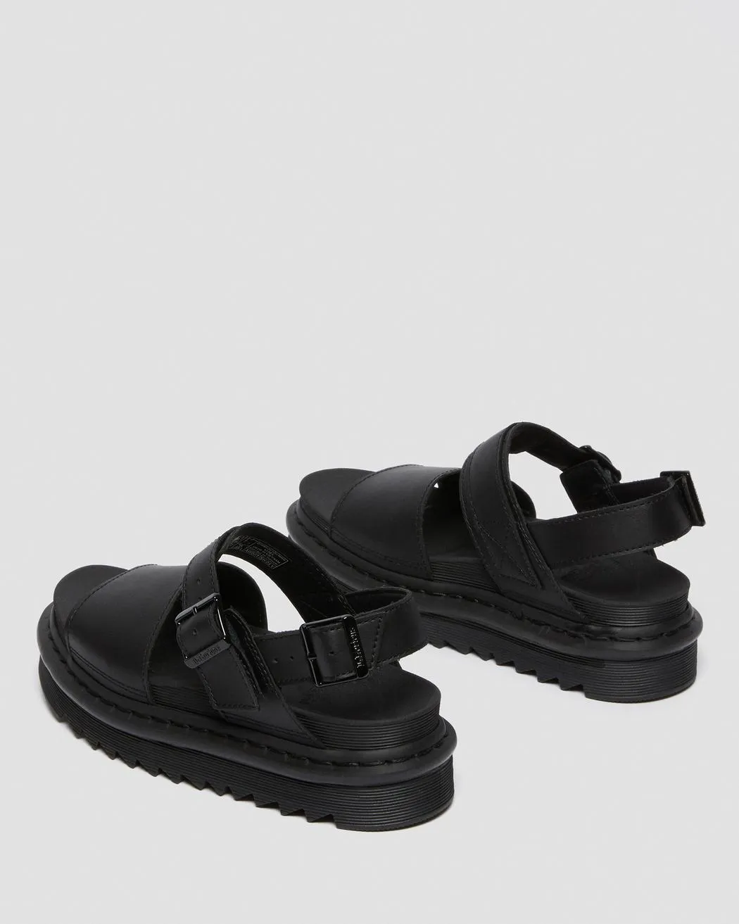 Dr. Martens Women's VOSS LEATHER STRAP SANDALS (Black)