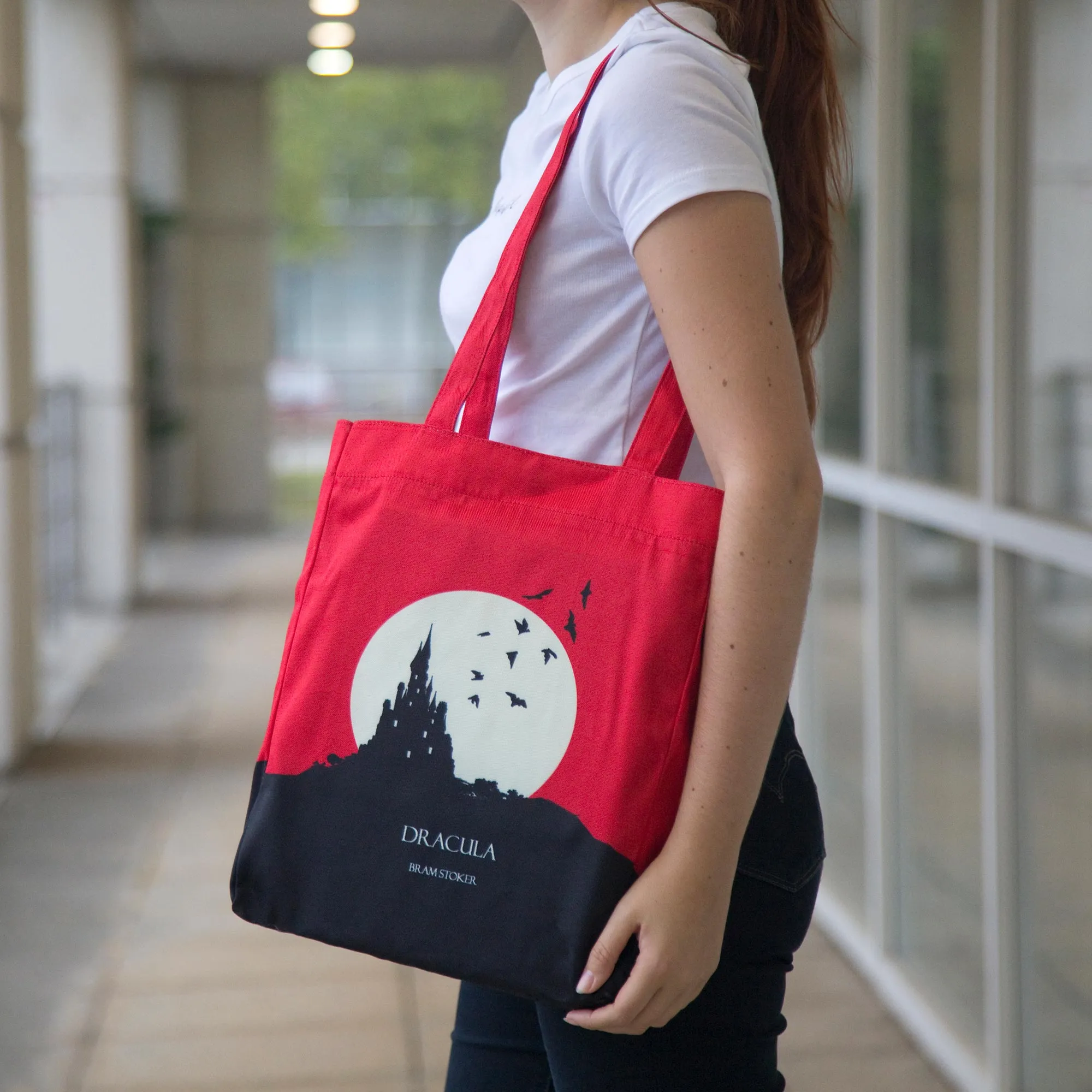 Dracula Moon Book Tote Bag