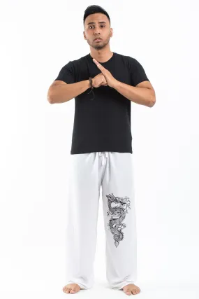 Dragon Men's Thai Yoga Pants in White