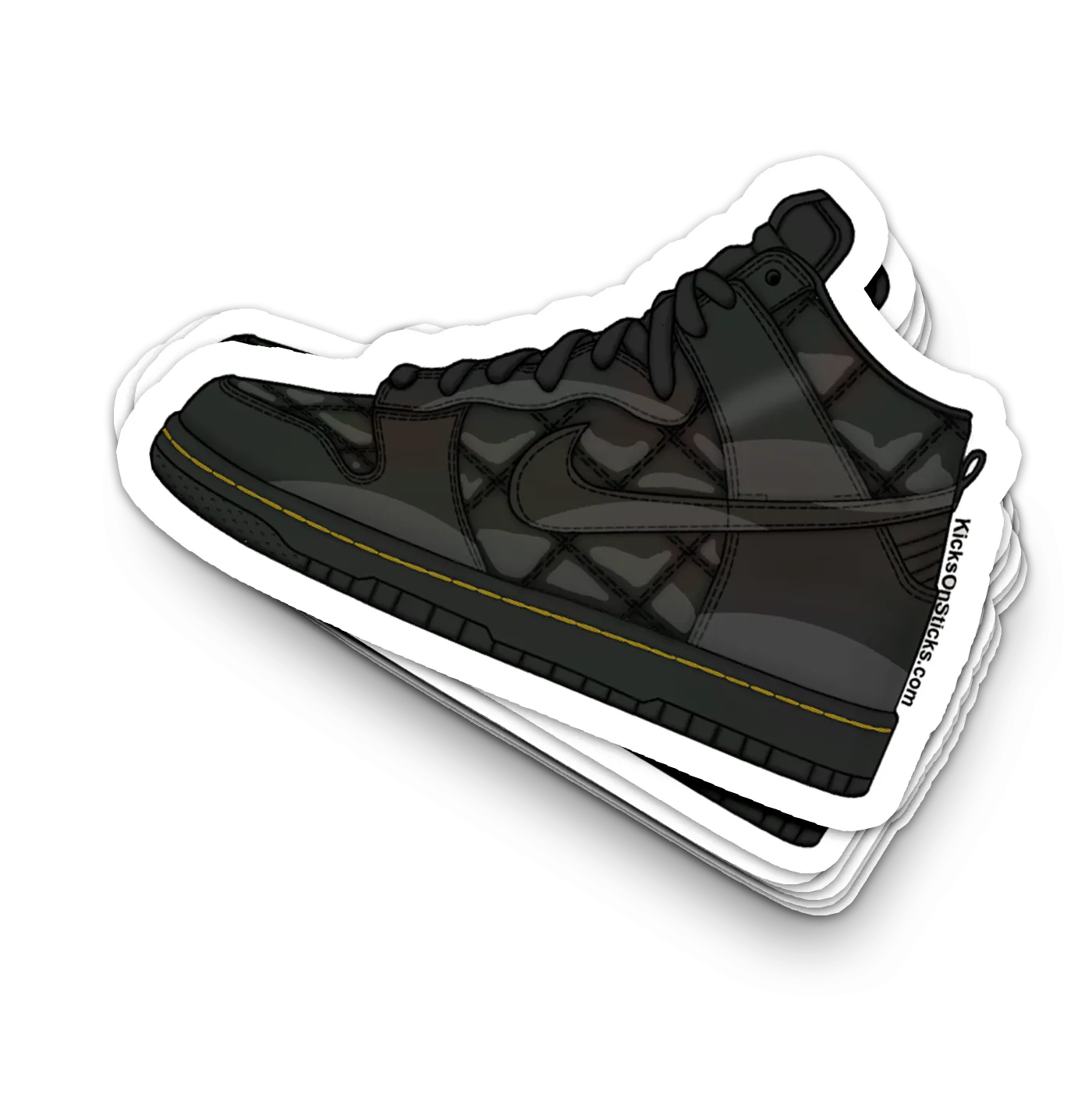 Dunk High "Olympic Black Quilted" Sneaker Sticker