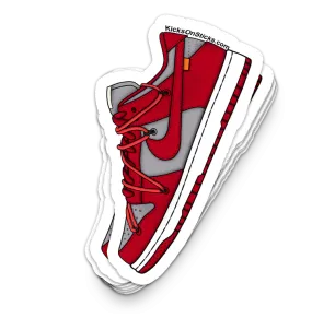 Dunk Low "Off-White University Red" Sneaker Sticker