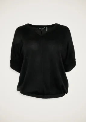 ELBOW SLEEVE TOP (BLACK) - REPEAT