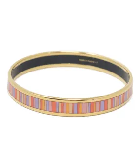 Hermes Multicolor Striped Bangle