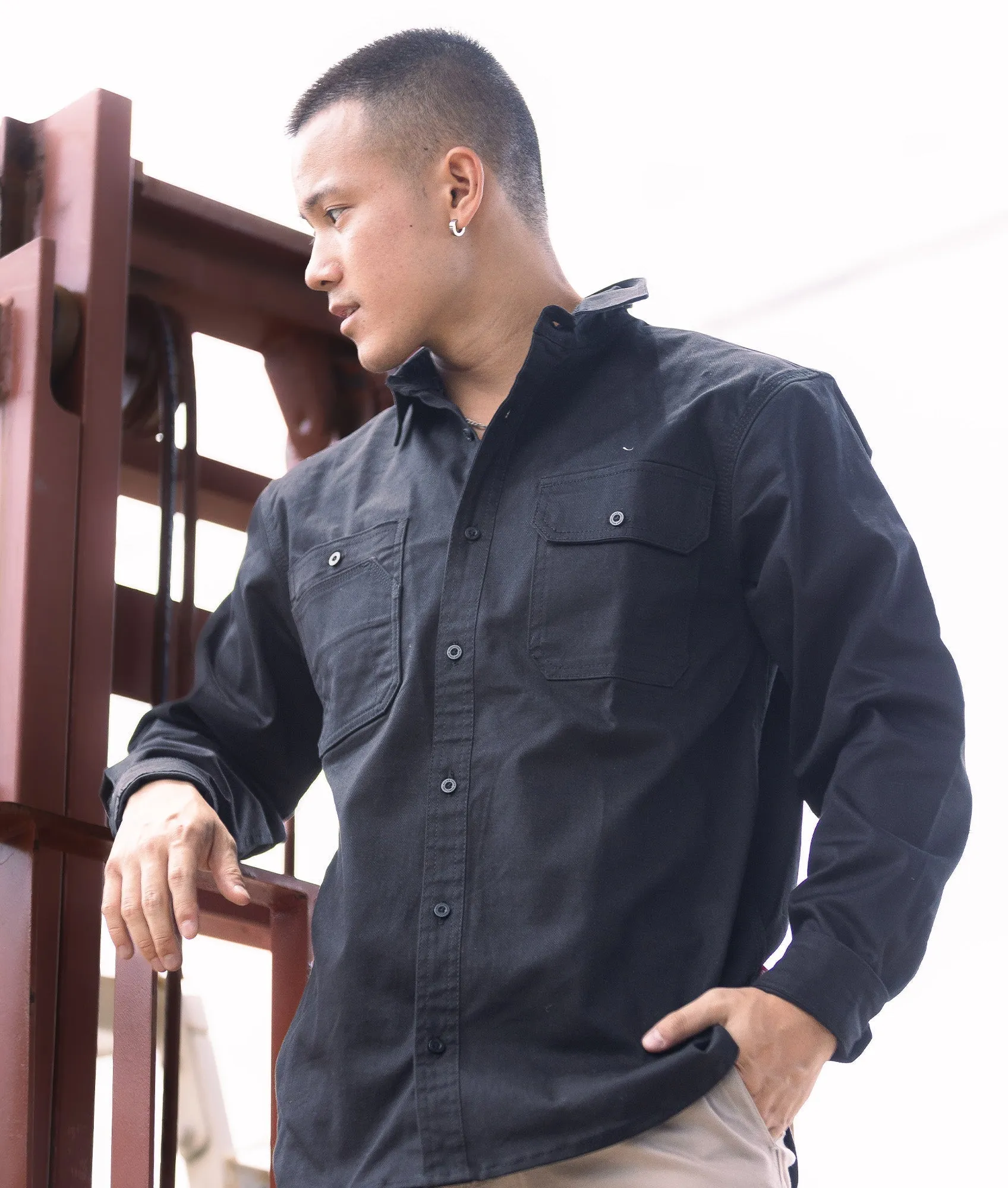 Long Sleeve Work Shirt - Black