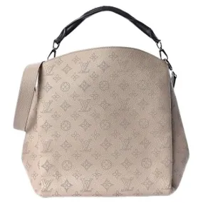 Louis Vuitton Babylone Mahina Pm Galet Beige Leather Hobo Bag