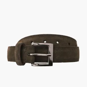 Men's Classic Leather Belt | Dark Olive Suede