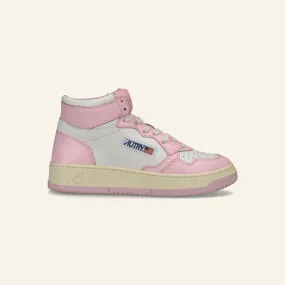 MID SNEAKER 80's WB37 I Bicolor White/Blush Bride