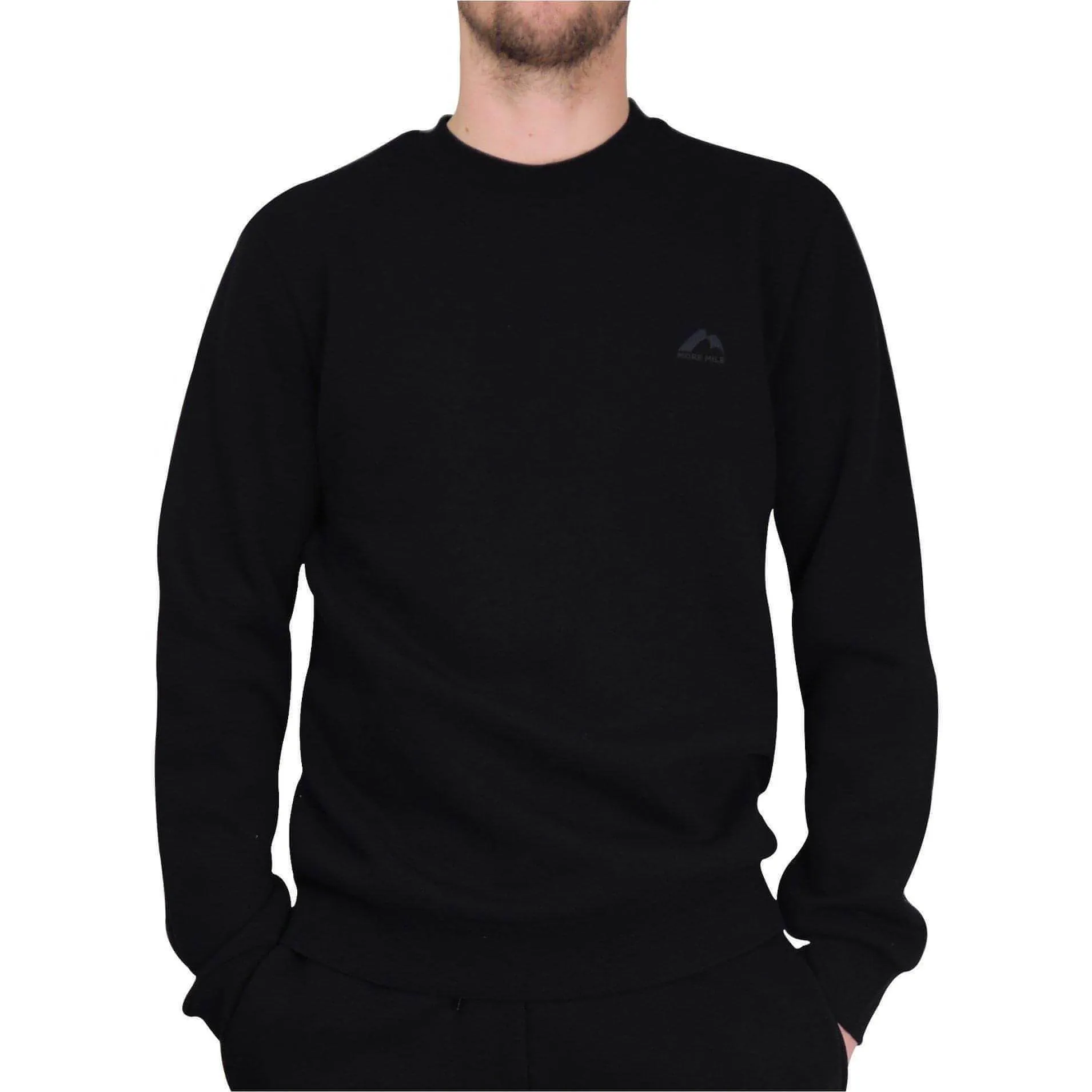 More Mile Vibe Fleece Mens Sweatshirt - Black