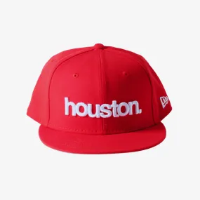 new era x premiumgoods. houston. 9fifty snapback (red/white)