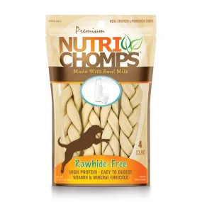 NutriChomps 6-inch Real Milk Braids, 4 count Dog Chews