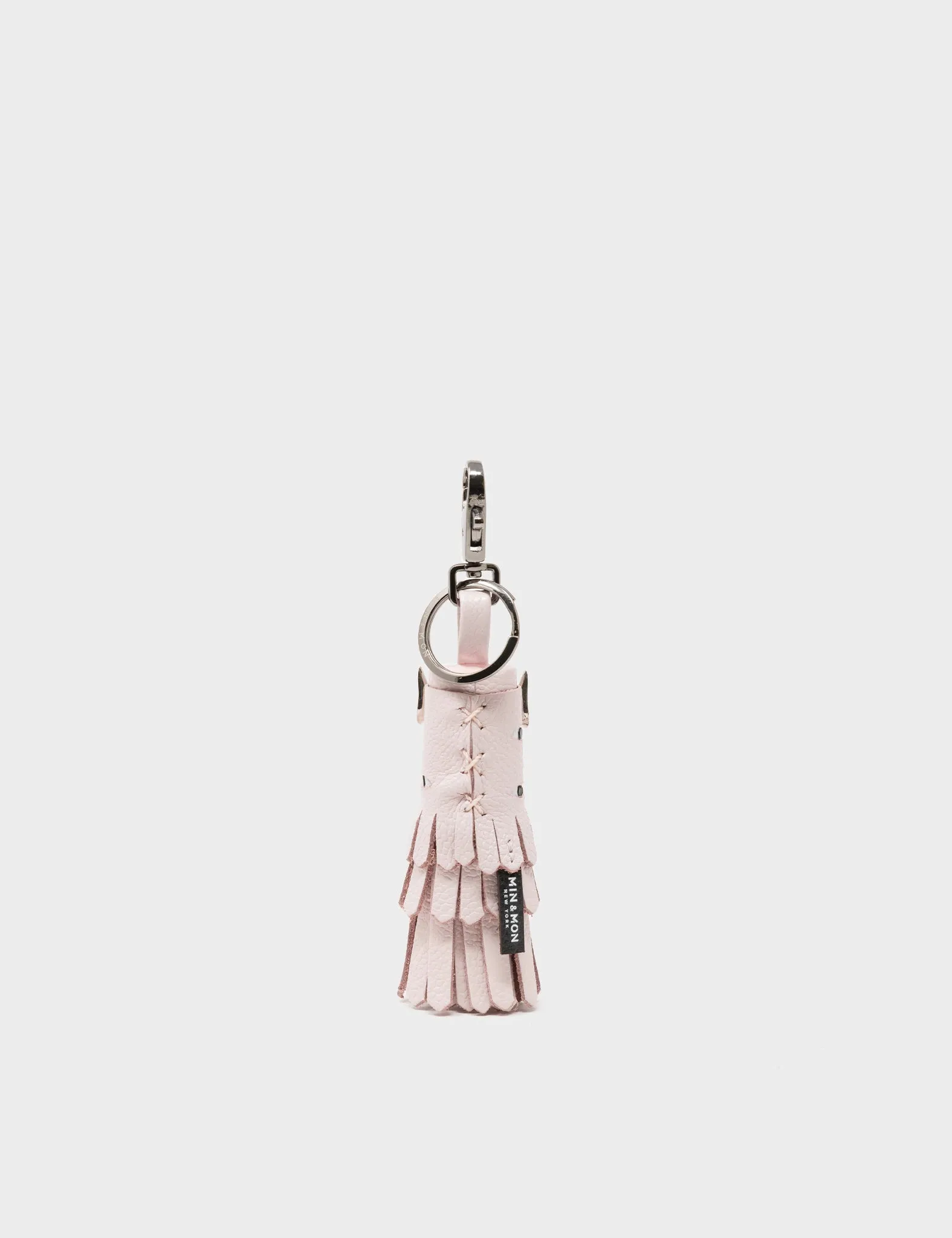 Oliver The Ox Charm - Powder Pink Leather Keychain