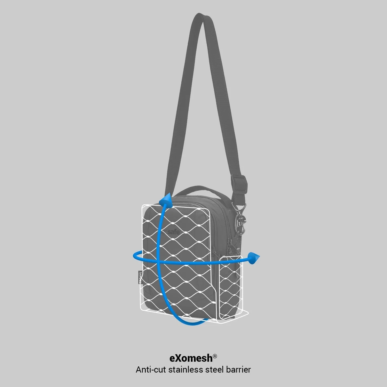 Pacsafe® LS100 anti-theft crossbody bag