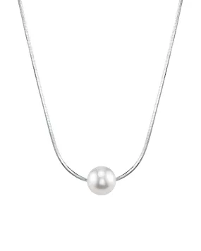 Pearl Moments - 7mm Freshwater Pearl Silver Adjustable Chain Necklace