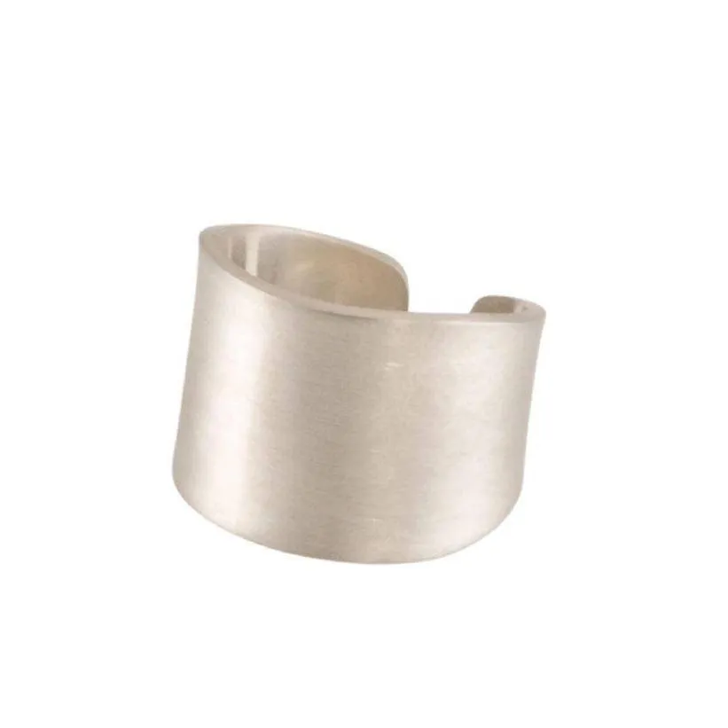 Personalised Sterling Silver Satin Cuff Ring