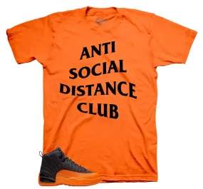 Retro 12 Brilliant Orange Social Distance Shirt