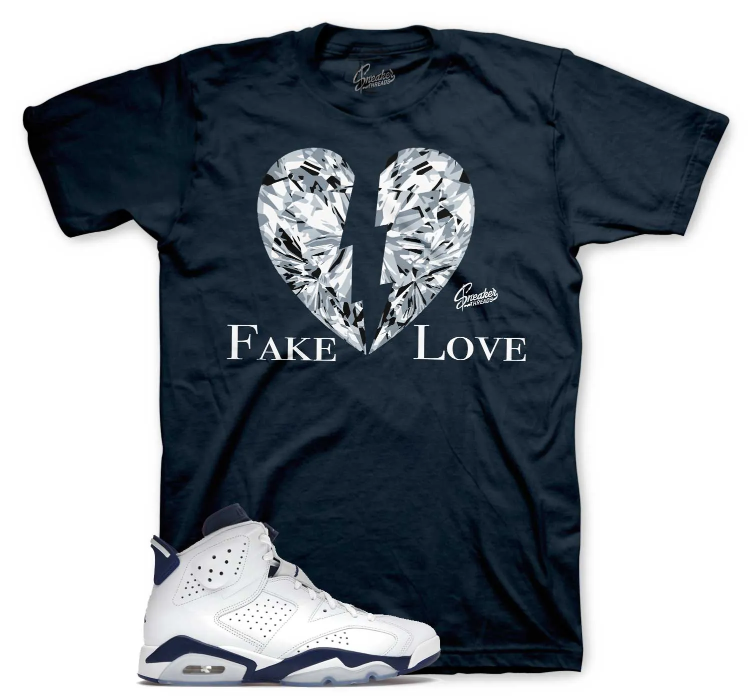 Retro 6 Midnight Navy Love Shirt