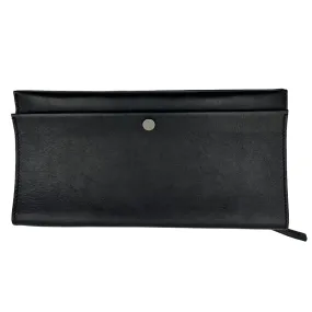 SHINOLA Signature Leather Accordion Clutch - Black