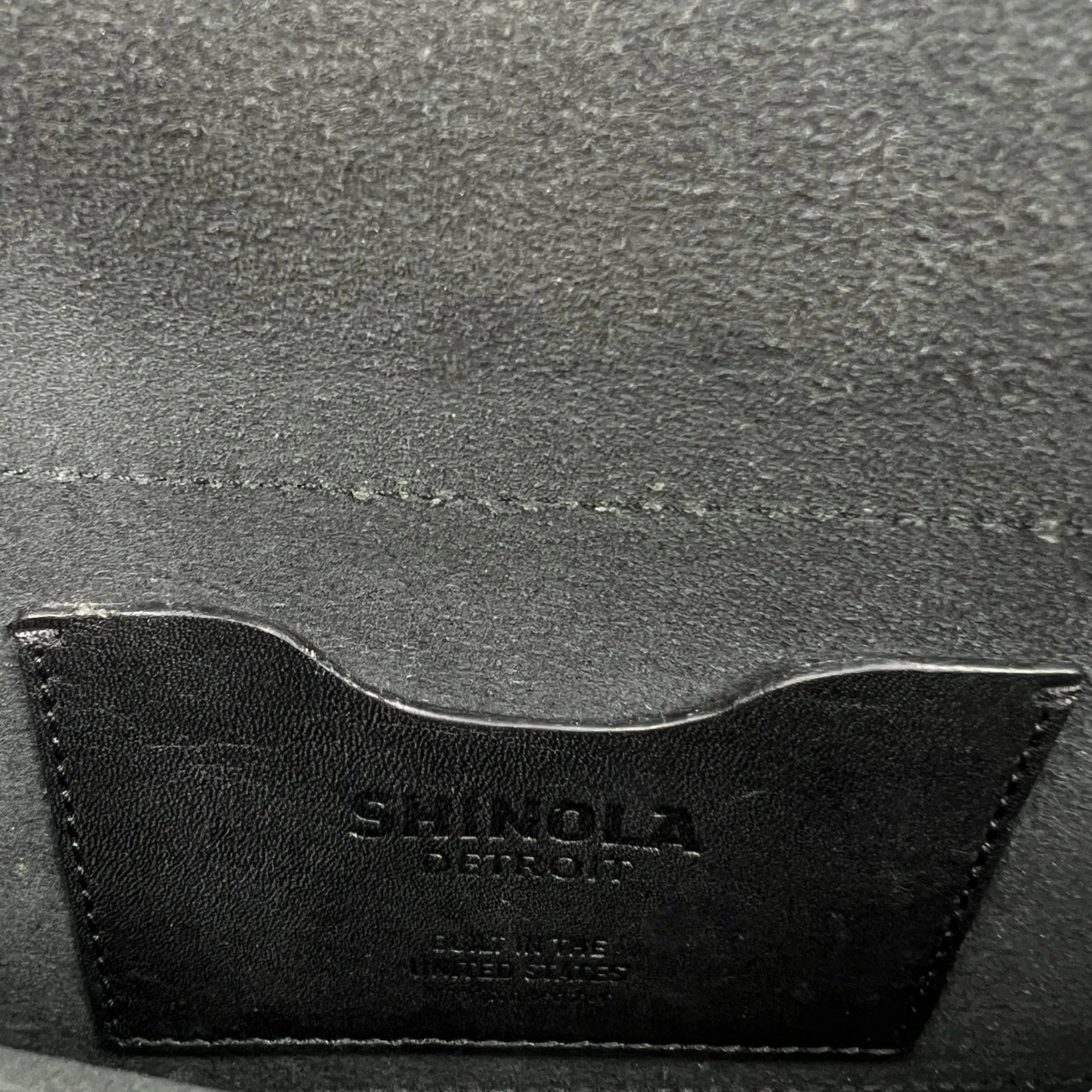 SHINOLA Signature Leather Accordion Clutch - Black