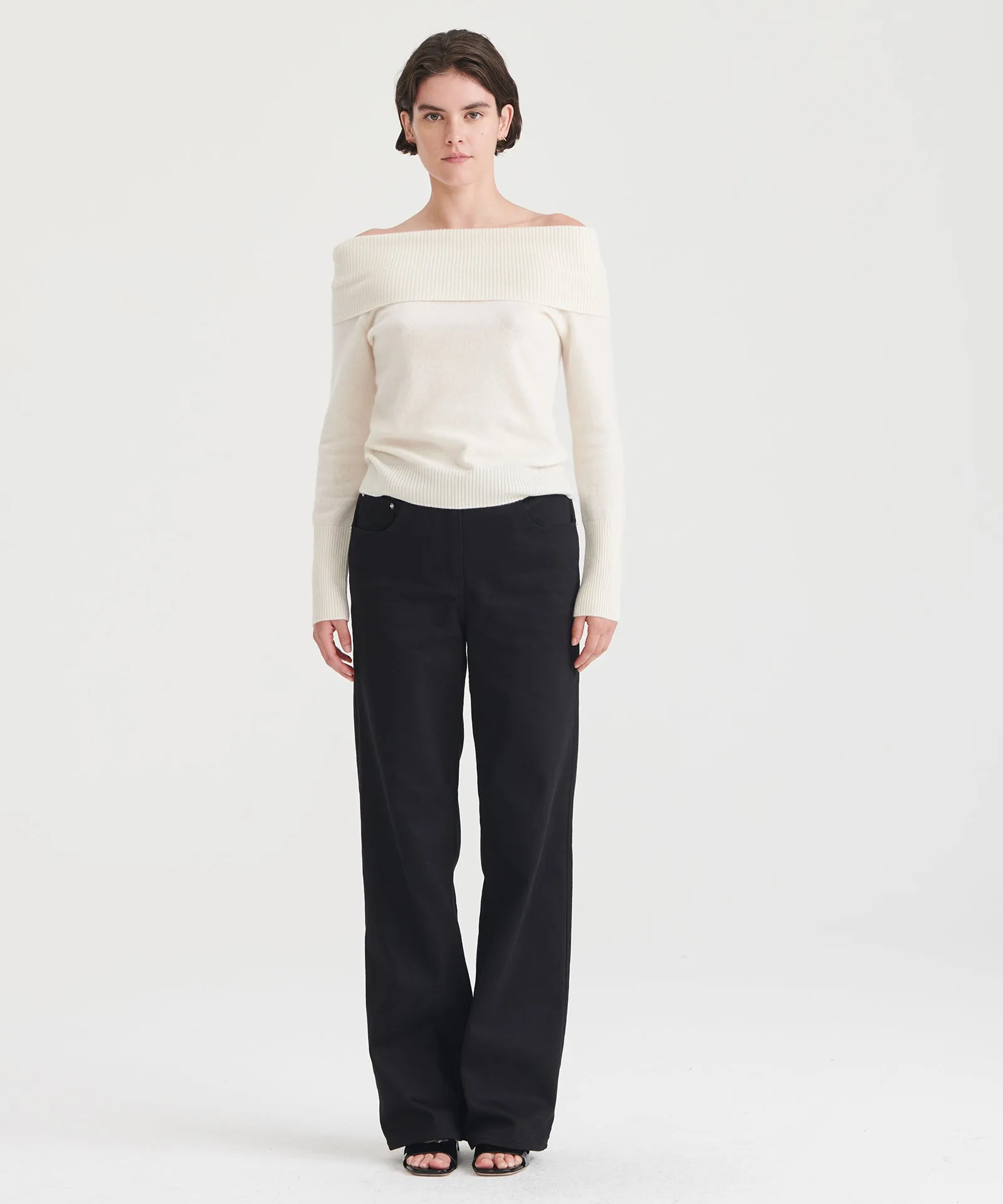 Signature Cashmere Off The Shoulder Sweater