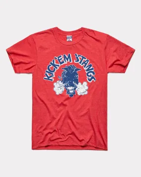 SMU Kick 'Em Stangs Red T-Shirt