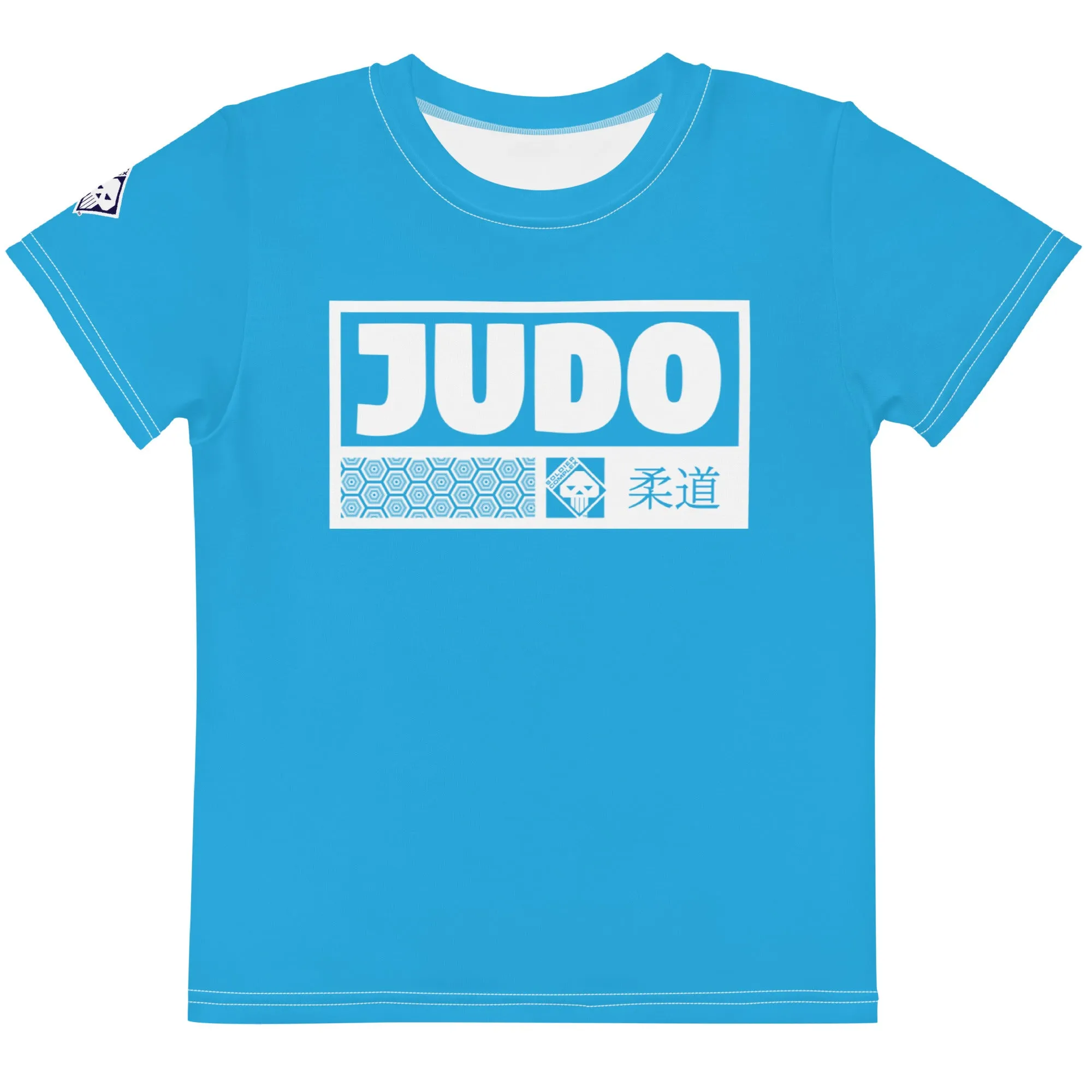 Summer Adventure: Boy's Short Sleeve Judo Rash Guard - Cyan