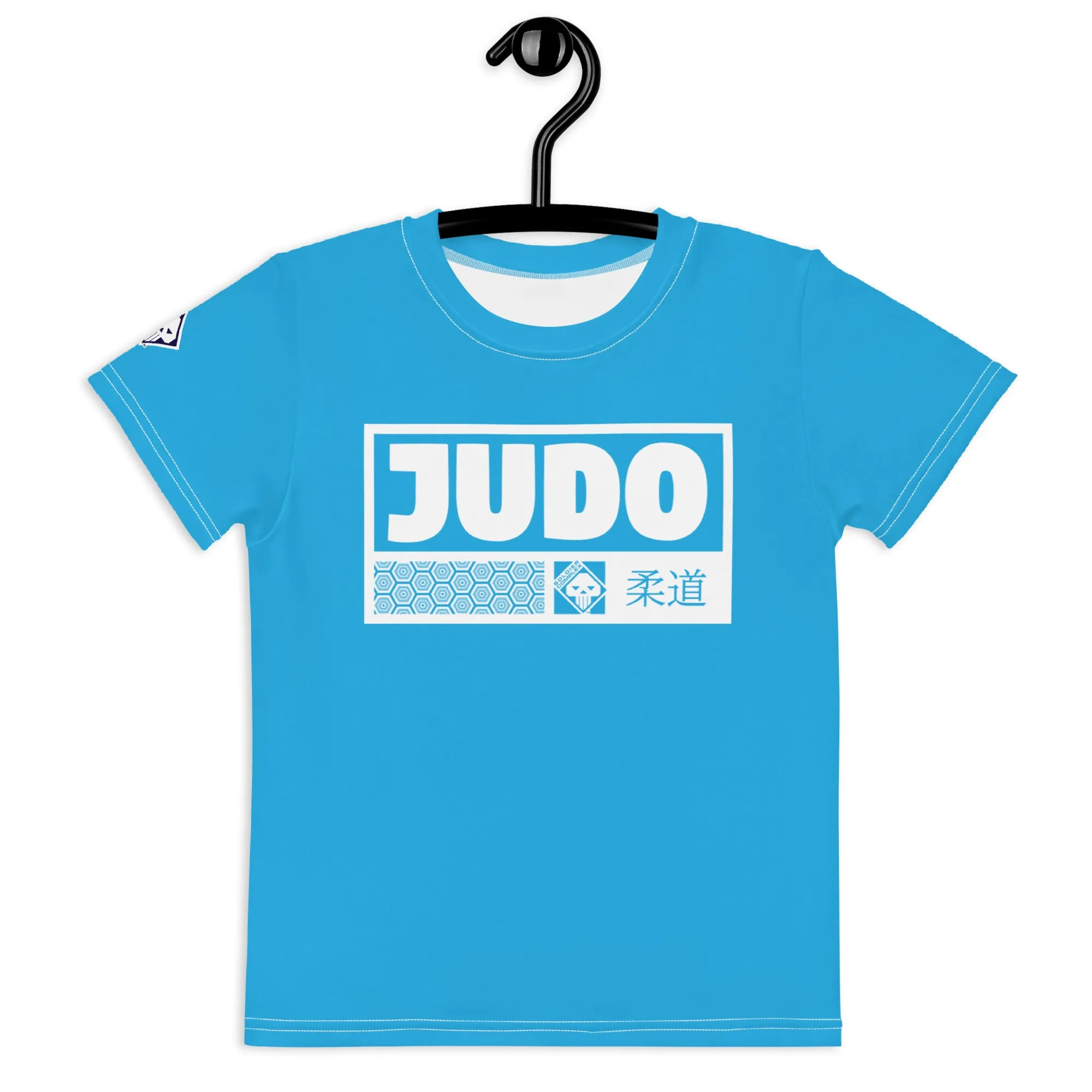 Summer Adventure: Boy's Short Sleeve Judo Rash Guard - Cyan