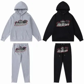 TRAPSTAR TRACKSUIT LOGO RED SHOOTERS *GREY/BLACK*