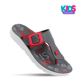 Walkaroo Kids Printed Thong Sandals  - XK803 Red