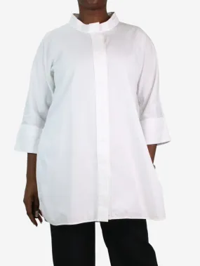 White 3/4-length-sleeved shirt - size DE 42