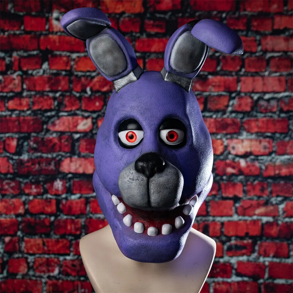 Xcoser Five Nights at Freddy's Bonnie Rabbit Cosplay Masken Latex Vollkopf Erwachsene Halloween