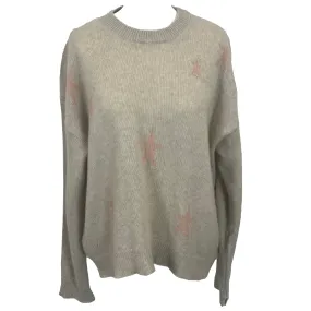 Zadig & Voltaire Cream Markus C Star Cashmere Sweater M/L